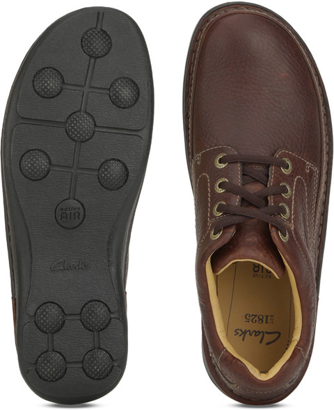 CLARKS NATURE THREE MAHOGANY LEATHER Casuals For Men Buy