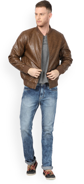 John Players Full Sleeve Solid Men Jacket Buy Chocolate Brown