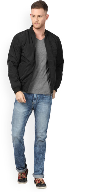 John Players Full Sleeve Solid Men Jacket Buy Jet Black John