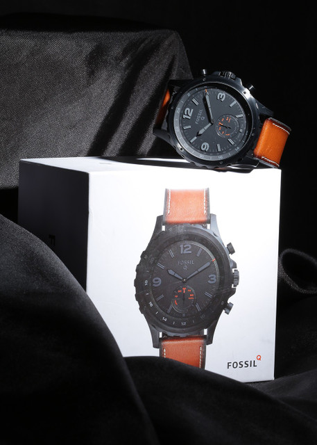 Fossil Smartwatch Hybrid Smartwatch Nate Black Stainless Steel