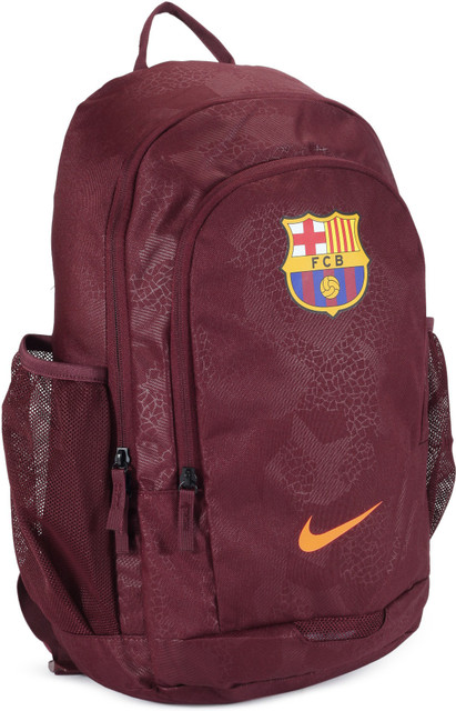 NIKE NK Stadium FCB - AOP 23 L Laptop Backpack Night Maroon