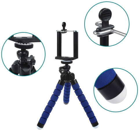 Buy Genuine 3-in-One Mini Flexible Octopus Tripod Phone Holder Bracket  Holders Stand for smartphones Mobile Holder