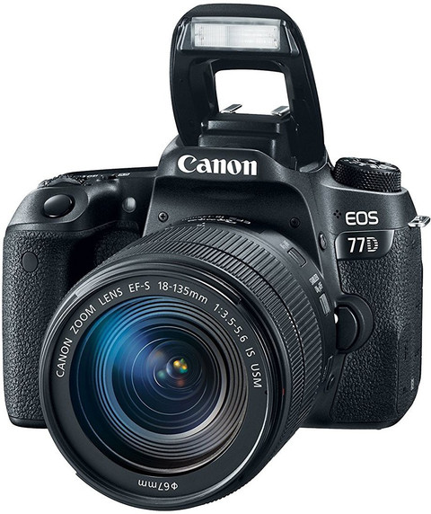 Canon EOS 77D DSLR Camera Body with Single Lens: EF-S18-135 IS USM (16 GB  SD Card Camera Bag)