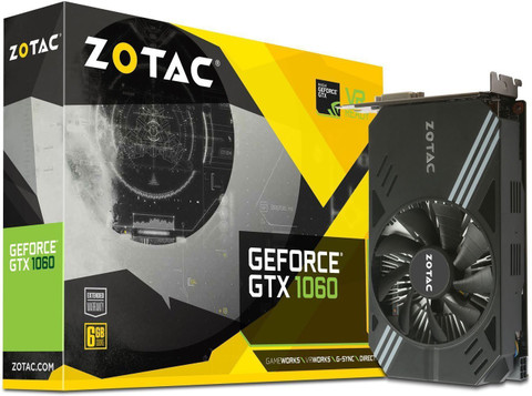 ZOTAC GeForce GTX 1060 Mini GDDR5 6 GB NVIDIA Chipset 192 bit 1708