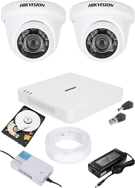 HIKVISION 2MP HD CHANNAL DVR DS-HGHI-F1 2Pcs DOME 1080p DS-COT