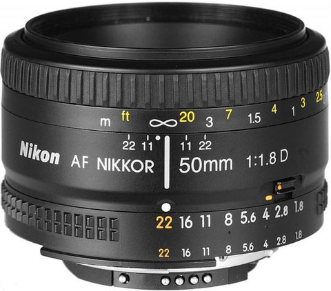 NIKON AF Nikkor 50 mm f/1.8D Standard Prime Lens - NIKON