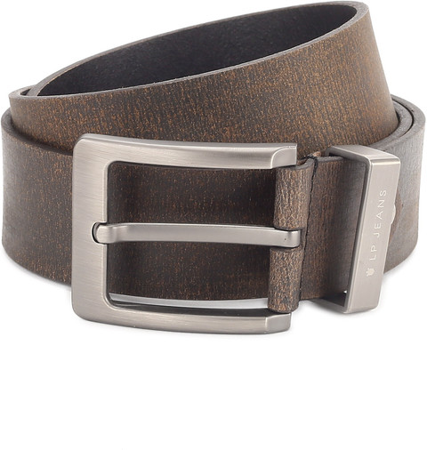 LP Jeans by Louis Philippe Men Casual Brown Genuine Leather Belt