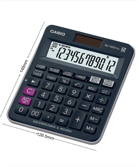 CASIO MJ-120DPLUS-BU Desktop Basic Calculator