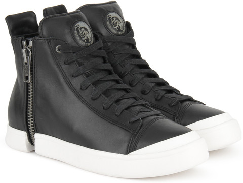 DIESEL ZIP-ROUND S-NENTISH Sneakers For Men Buy Black Color