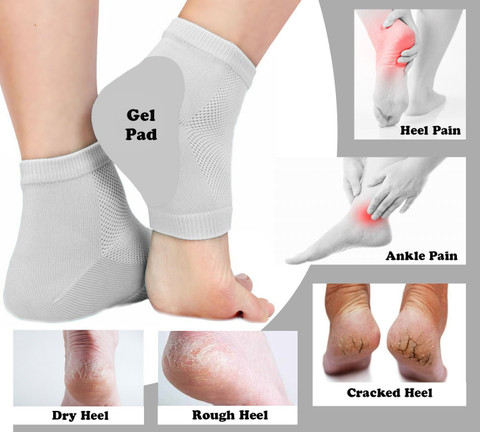 ZYLOCARE Silicon Gel Heel Socks Pad Heel Pain Relief For Plantar Fasciitis  Arch Heel Support Foot Pain Heel Pad Foot Care Kit Heel Cushion Heel