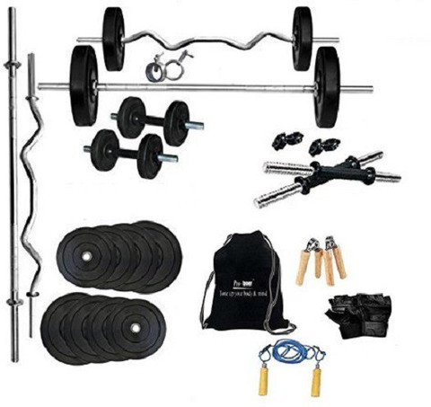 Protoner 20 kg 20 kg Rubber Home Gym Set with Rods Home Gym Combo
