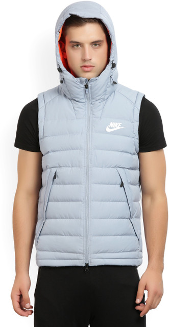 Puffer Jacket Sleeveless Jerkin Jacket NIKE Sleeveless Self Design