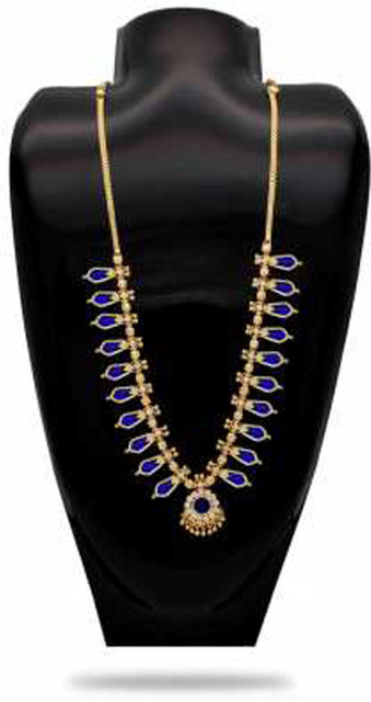 Kollam Supreme One Gram Kerala Traditional Nagapadam Necklace Gold-plated  Plated Alloy Necklace