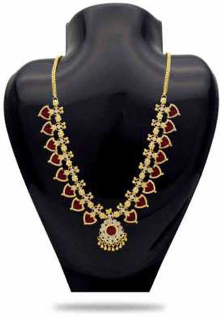 Kollam Supreme One Gram Gold Kerala Palakka Traditional Necklace  Gold-plated Plated Alloy Necklace