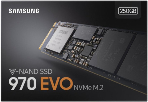 Samsung 970 Evo Series - pcie nvme - M.2 Internal 250 GB Laptop