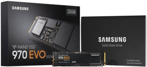 Samsung 970 Evo Series - pcie nvme - M.2 Internal 250 GB Laptop