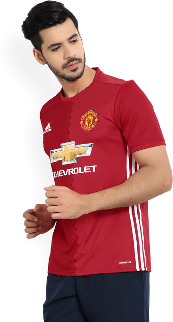 ADIDAS Manchester United Printed Men Round Neck Red T-Shirt Buy
