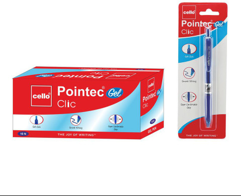 Cello Pointec Clic Blue Gel Pen Buy Cello Pointec Clic Blue Gel