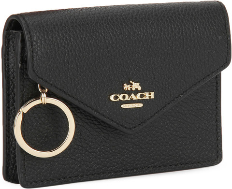 COACH Women Black Genuine Leather Card Holder LIBLK Price in