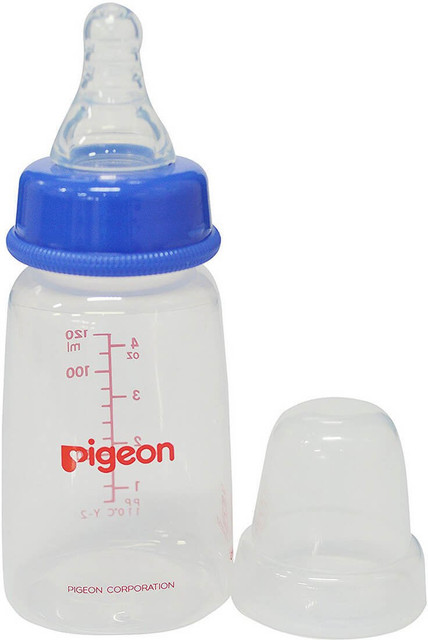 Pigeon Peristaltic Nursing Feeding Bottle Kpp 120 Ml (Blue) Nipple