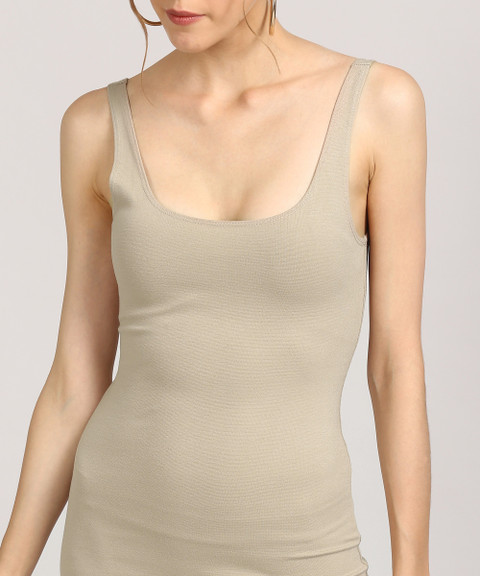 FOREVER 21 Women Bodycon Beige Knee Length Dress