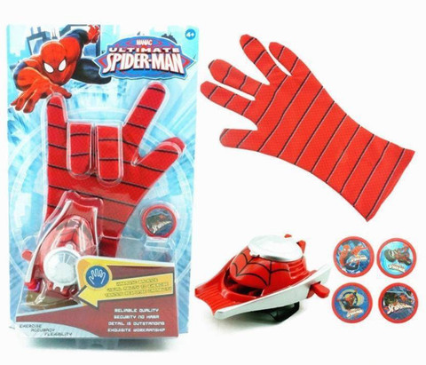 PARI Ultimate Spiderman Gloves With Disc Launcher For Kids (Multicolor)