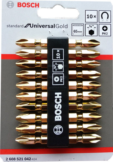 BOSCH GOLDEN STARBIT/SCREWDRIVER BIT PACK OF 10 Combination Screwdriver Set