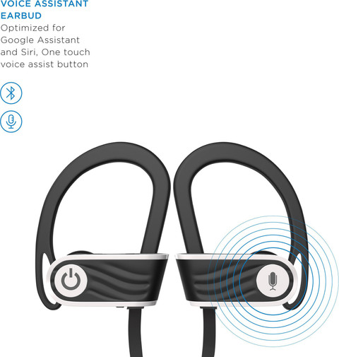 SoundLOGIC Voice Assistant Wireless Sport Earbuds Bluetooth