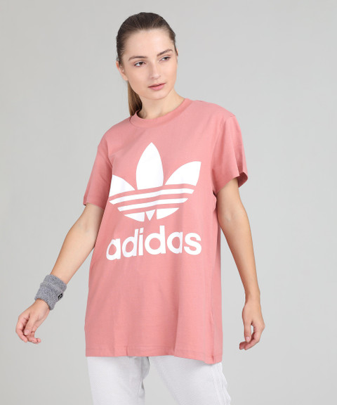 ADIDAS ORIGINALS Printed Women Round Neck Pink T-Shirt Buy pink