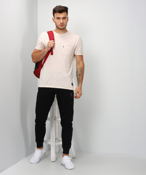 VAN HEUSEN Athleisure Men Black Solid Smart Tech Easy Stain