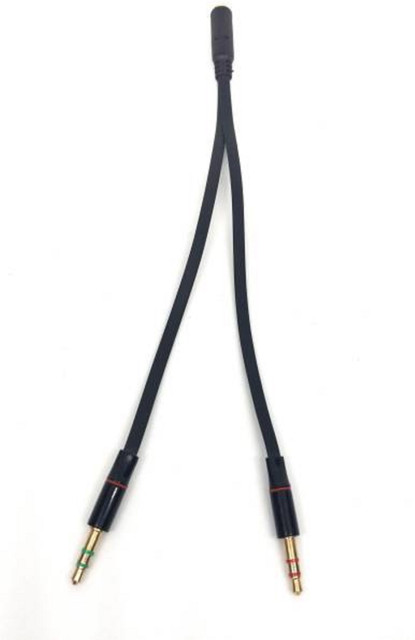 PAC Black Gold Plated male to female Headphone Earphone