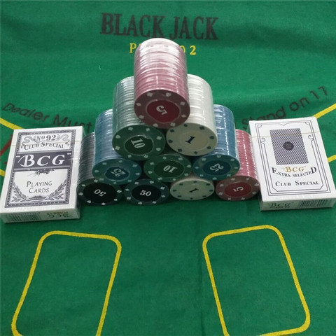 AweStuffs 200 Chip Premium Casino Poker Game Set and Blackjack