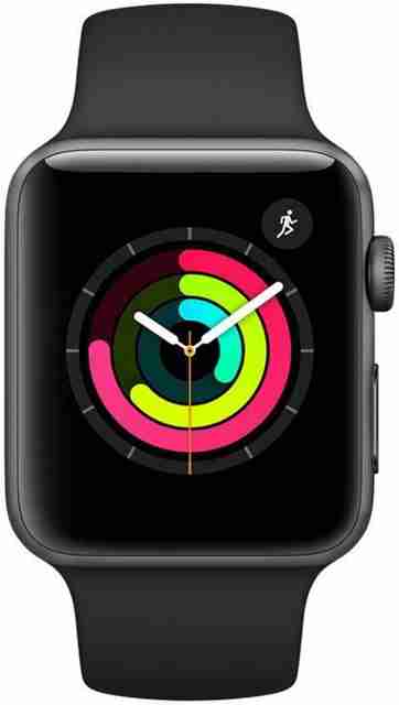 Apple Watch Series (GPS, 42mm) Space Grey Aluminium Case with Black  Sport Band