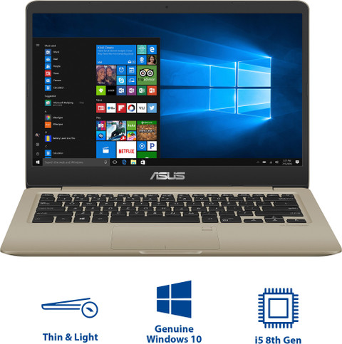 ASUS VivoBook S14 Intel Core i5 8th Gen 8250U (8 GB/1 TB HDD/256 GB  SSD/Windows 10 Home) S410UA-EB409T Laptop