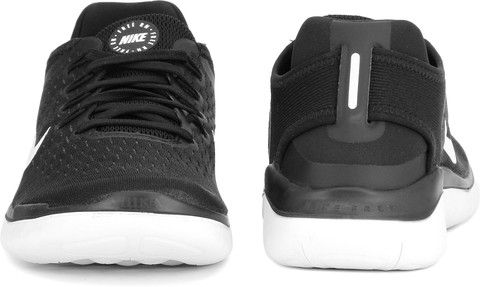 running shoe nike free rn 2018 black white