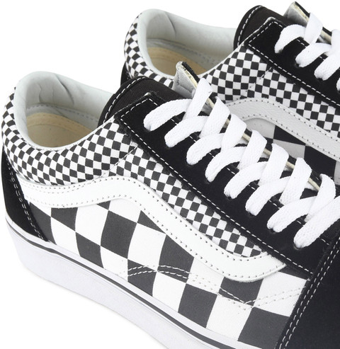 Skool Shoes White Vans With Black VANS Old Skool Sneakers For Men Buy (Mix  Checker) Black/True
