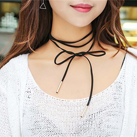 Necklace Black Ladies Neck Chokers Shining Diva Stylish Party Wear