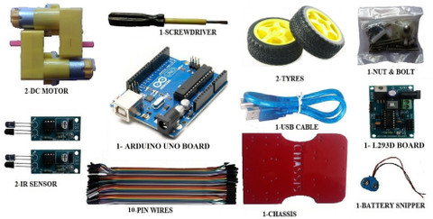 Embeddinator Line Follower DIY Robotic Kit Based On Arduino Uno