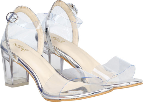 Transparent White Heeled Sandals Glass Heel In White Melissa Shoes US
