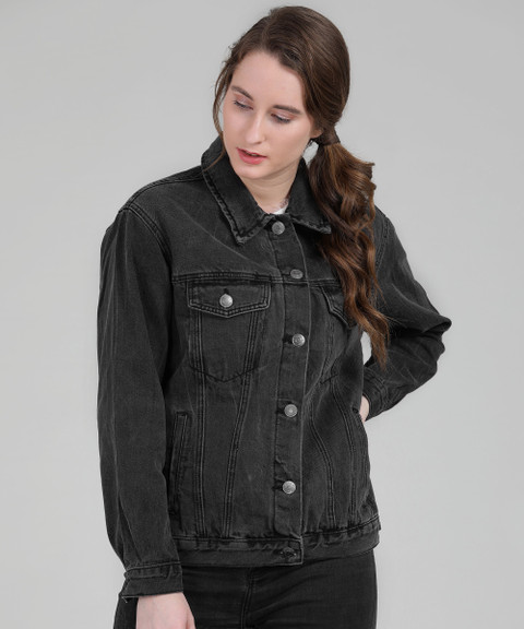 FOREVER 21 Full Sleeve Solid Women Denim Jacket