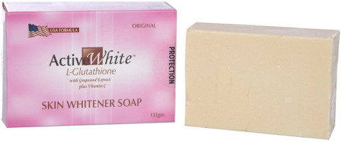 active white l glutathione skin whitening soap Active White Original L- Glutathione With Grapeseed Extract Plus Vitamin C Skin  Whitening Soap- 135 gm
