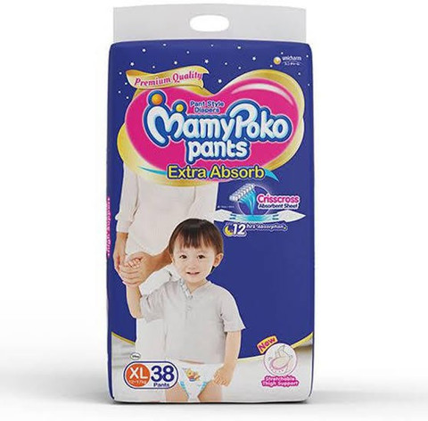 MamyPoko Pants Extra Absorb Diaper, XL (Pack of 38) XL Buy 38