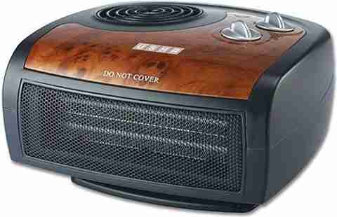 USHA FH 1212 PTC 1500-Watt with Adjustable Thermostat (Black/Brown) Fan  Room Heater