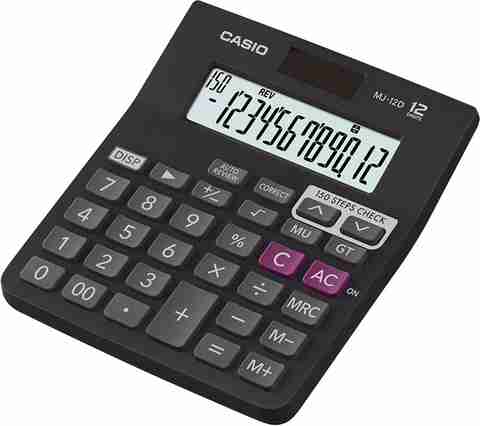CASIO MJ-12D-BK Desktop Basic Calculator Basic