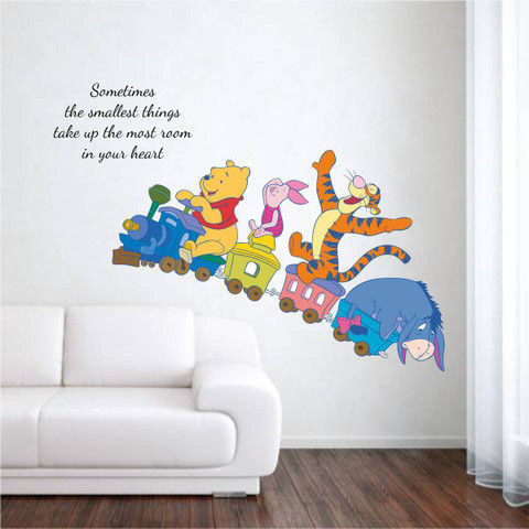 rawpockets Wall Decals Kids Room Animals on Baby Train and