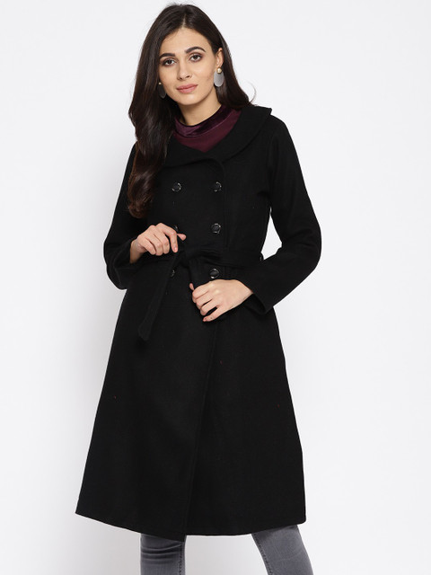 Trench Coat Flipkart Ladies Coat ATHENA Pure Wool Solid Coat Buy