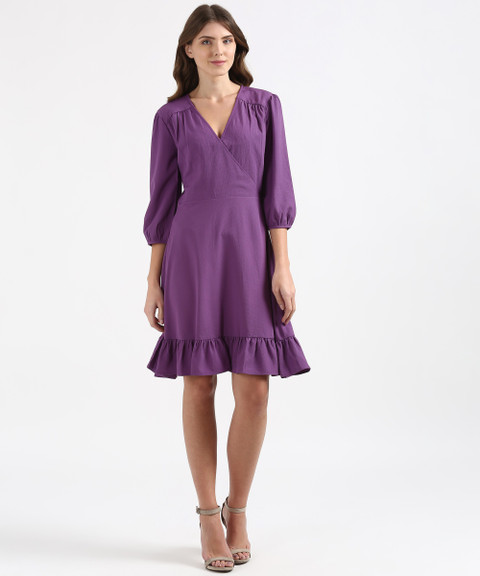 marks and spencer purple dress Buy Marks & Spencer Women Purple Solid Accordion Pleated A-Line Dress - Dresses for Women 10948032