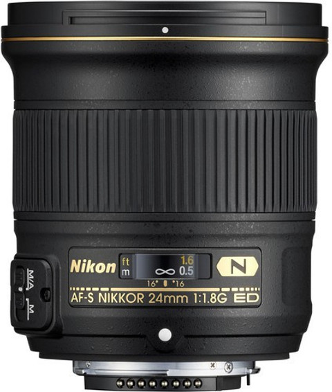 NIKON AF-S Nikkor 24mm f/1.8G ED Standard Prime Lens - NIKON