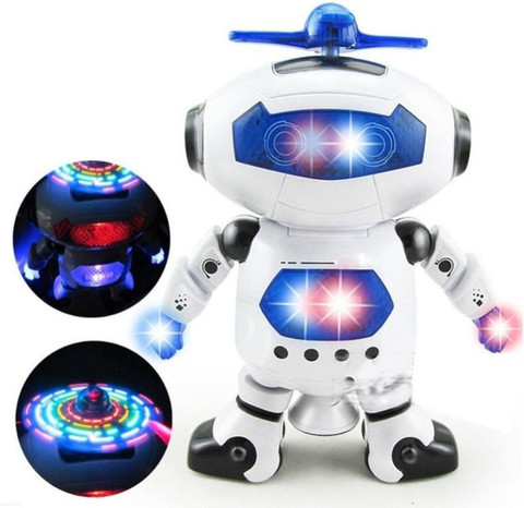 RIVOXX Intelligent Dancing Robot 360 Stunt Spin Robot with Multicolor LED  Lights and Music