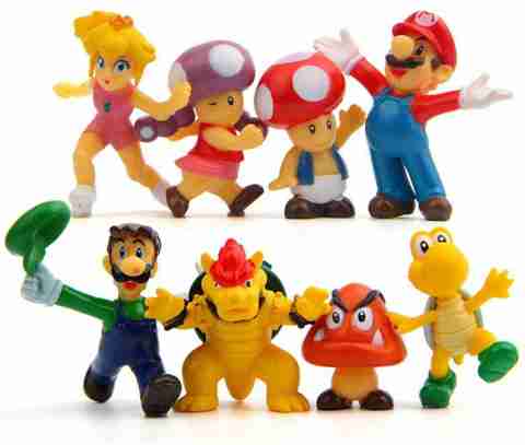 smart anime buy Super Mario Bros. Set Of 8 Pcs. Mario, Luigi